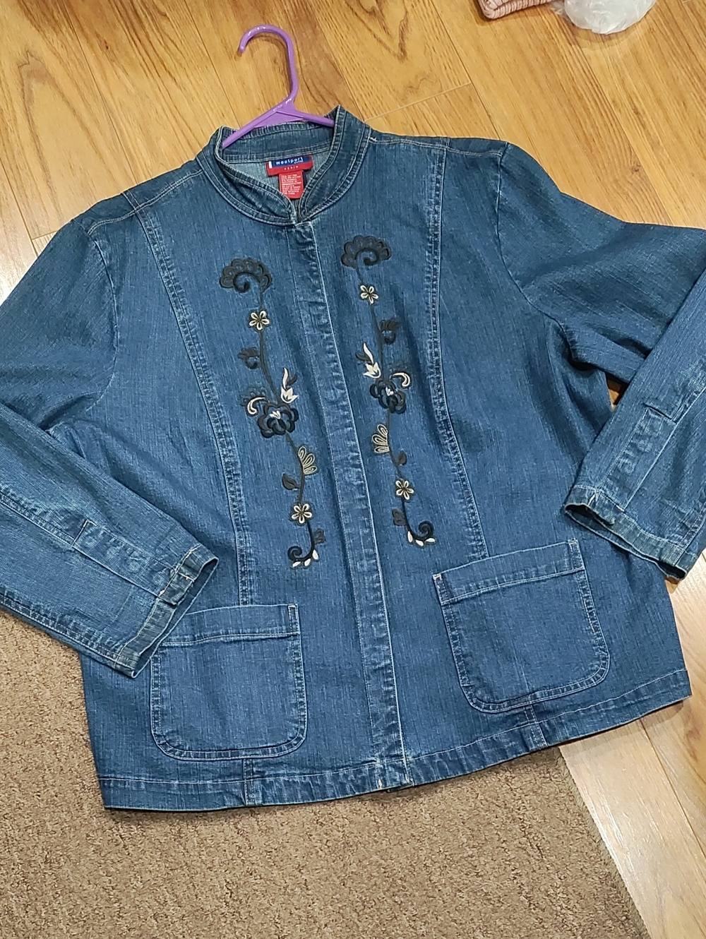 Westport Blue Denim Embroidered Jean Jacket